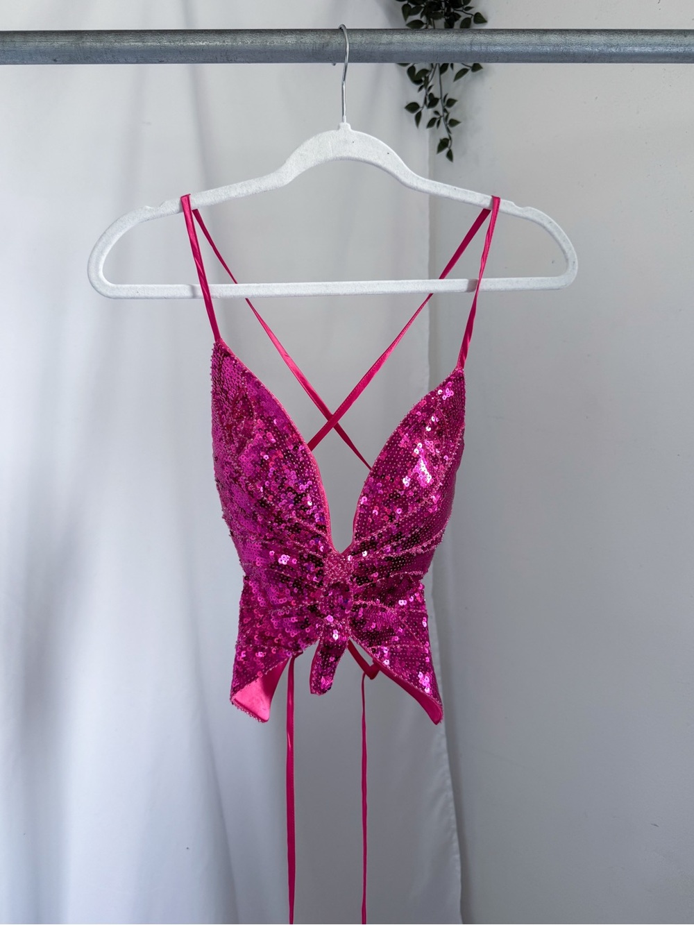 Sequin butterfly top - one size